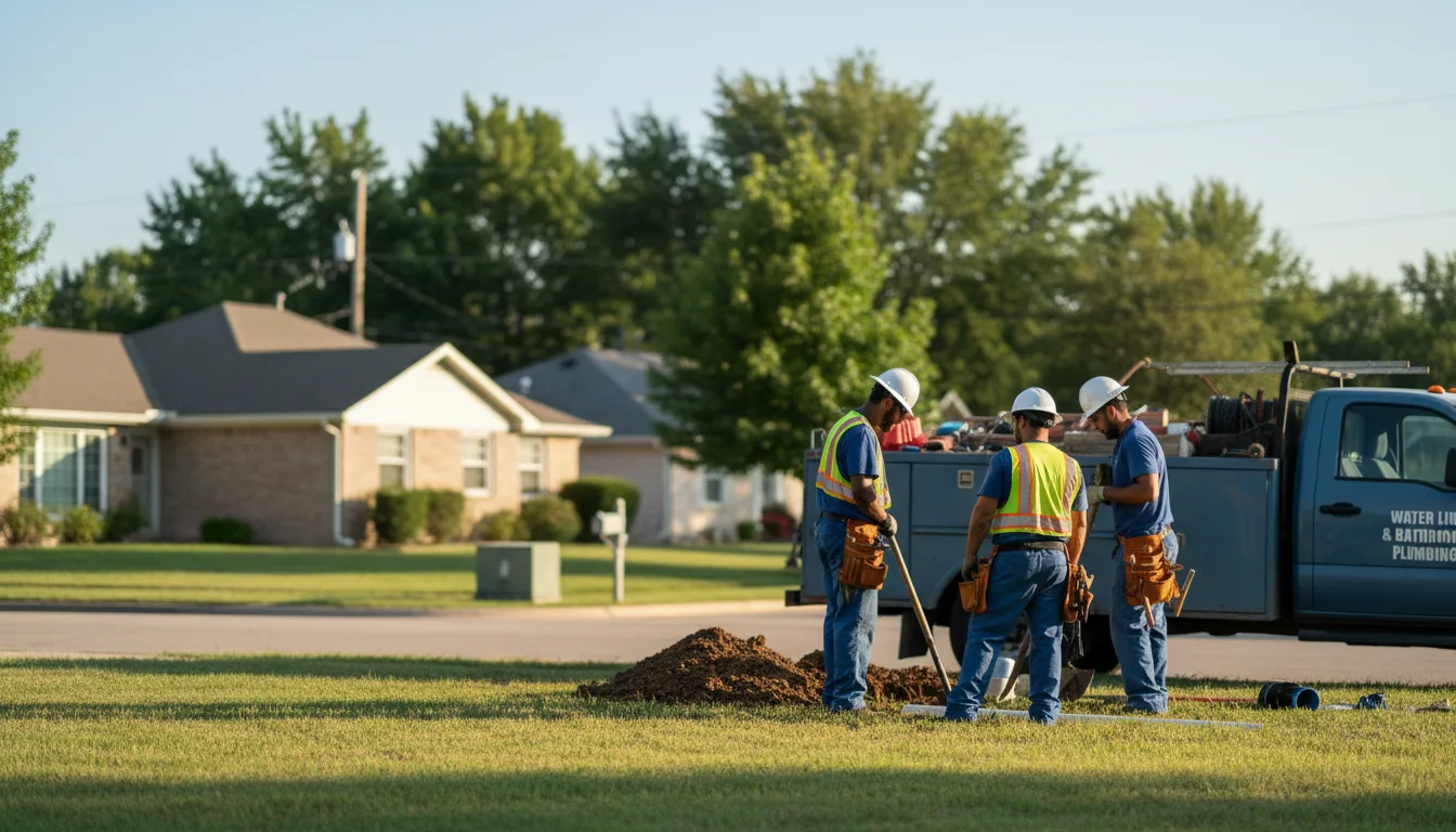 Residential water line and bathroom plumbing service in New Haven, CT